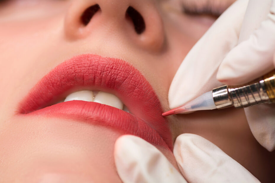 Lip blush micro-pigmentation